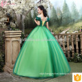 Alibaba Online Cinderella Royal Green Special Occasion Party Gowns Princess Style Real Simple Ball Gown Wedding Dress